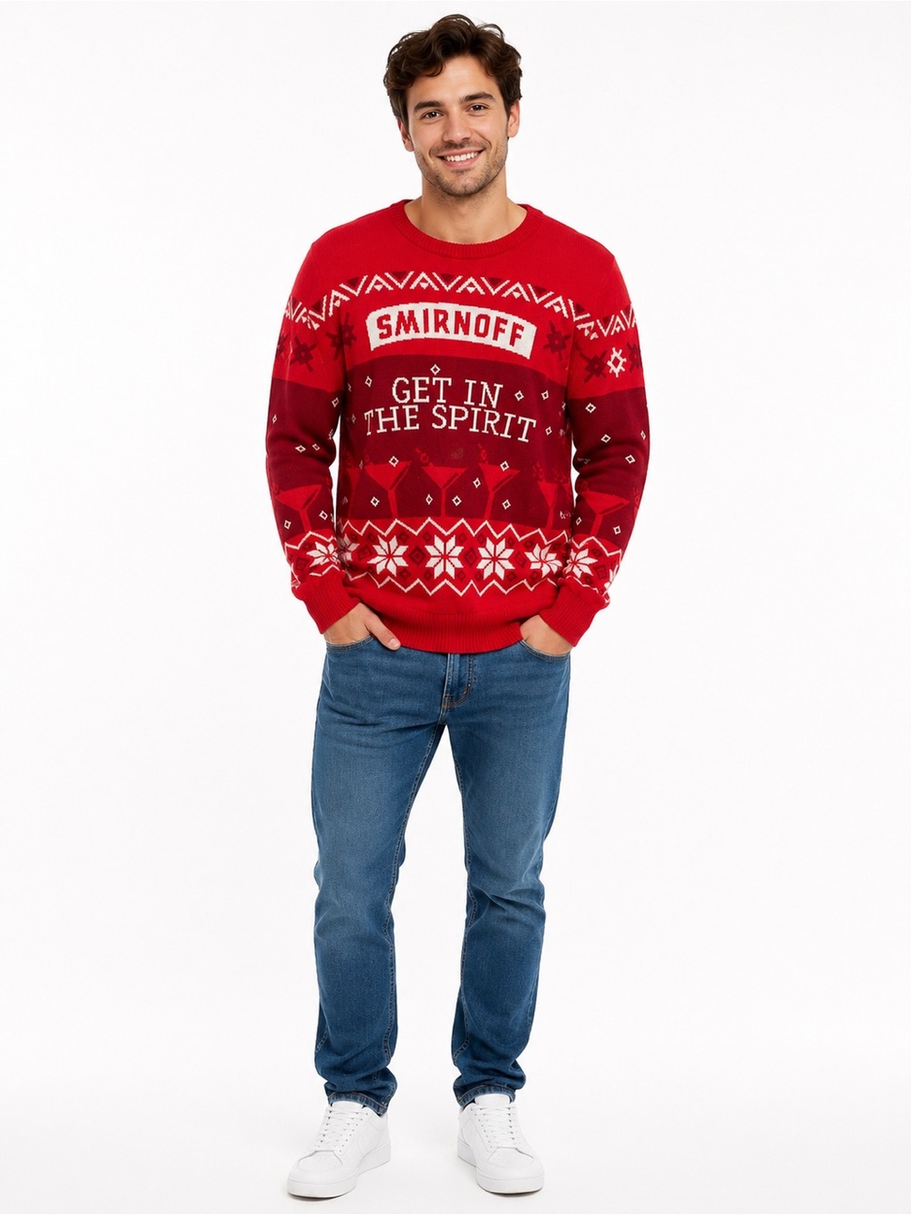 Smirnoff Red Crewneck Holiday Sweater
